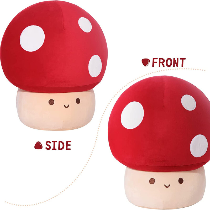 60cm Kawaii Giant Mushroom Plush Toy Simulation Plant Plushies Dolls Cute Pillow for Home Decor Soft Kids Babys Toys for Girls