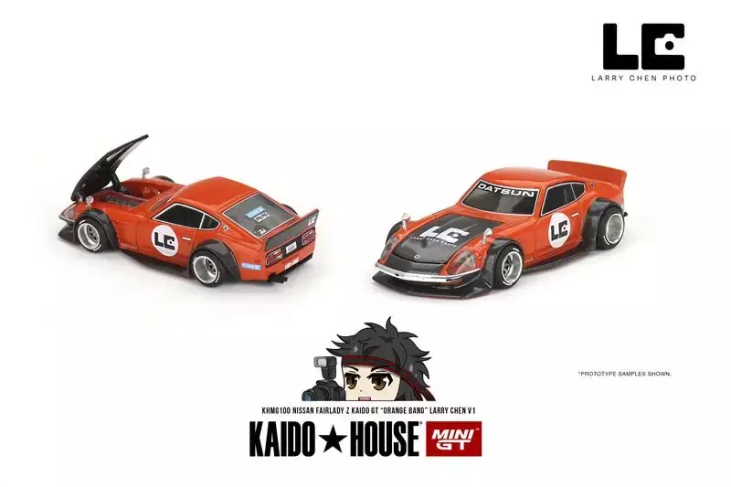 Kaido Huis X Mini Gt 1:64 Greddy Tent V1 / Fairlady Z/Straat 510 / GT-R R34 Diecast Modelauto