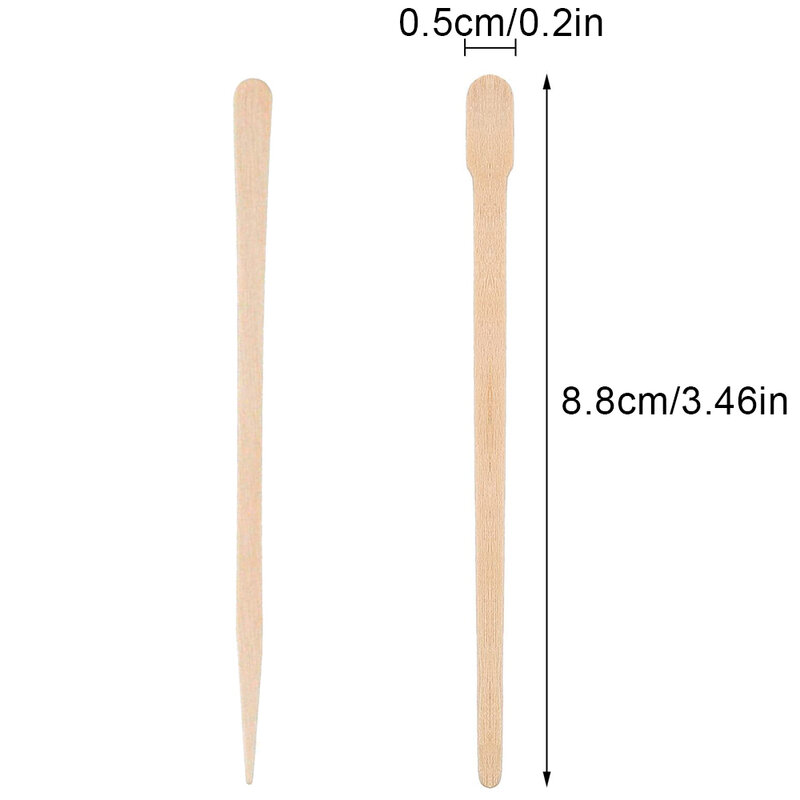 100 шт., деревянные палочки для удаления волос