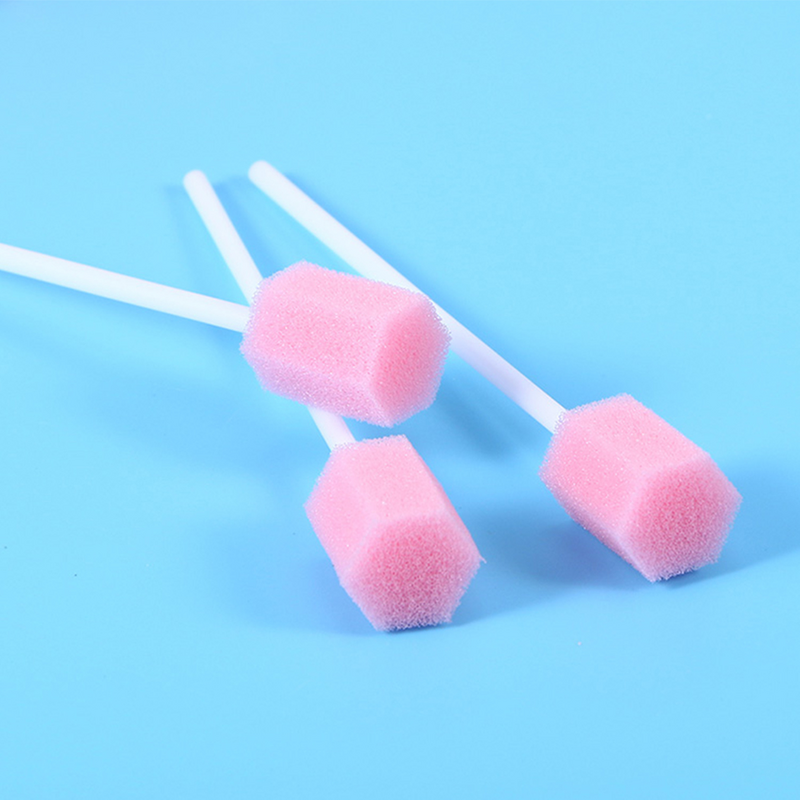 80 Pcs Cleaning Sponges Oral Swabs Stick Mouth Cotton Sponges Disposable Care Detergent
