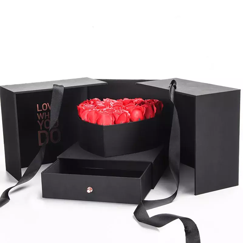 Caixa De Presente De Cubo Mágico Personalizado, caixa De Flor Dupla Criativa