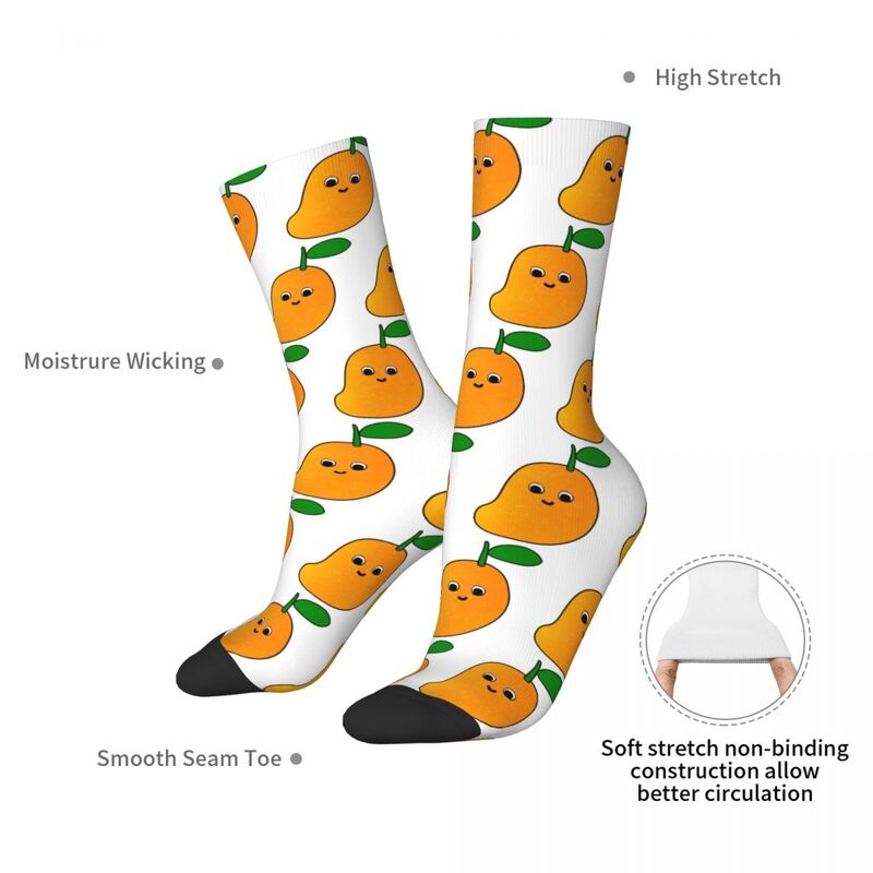 Happy Mango Socks Harajuku calze Super morbide calze lunghe per tutte le stagioni accessori per regali Unisex