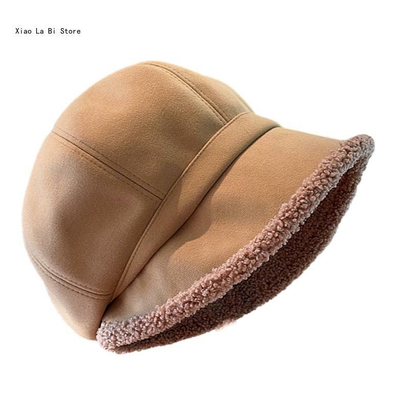 قبعة بيريه قطيفة للنساء، قبعة سائق فتاة رائعة، قبعة صوفية مثمنة قابلة للتنفس XXFD