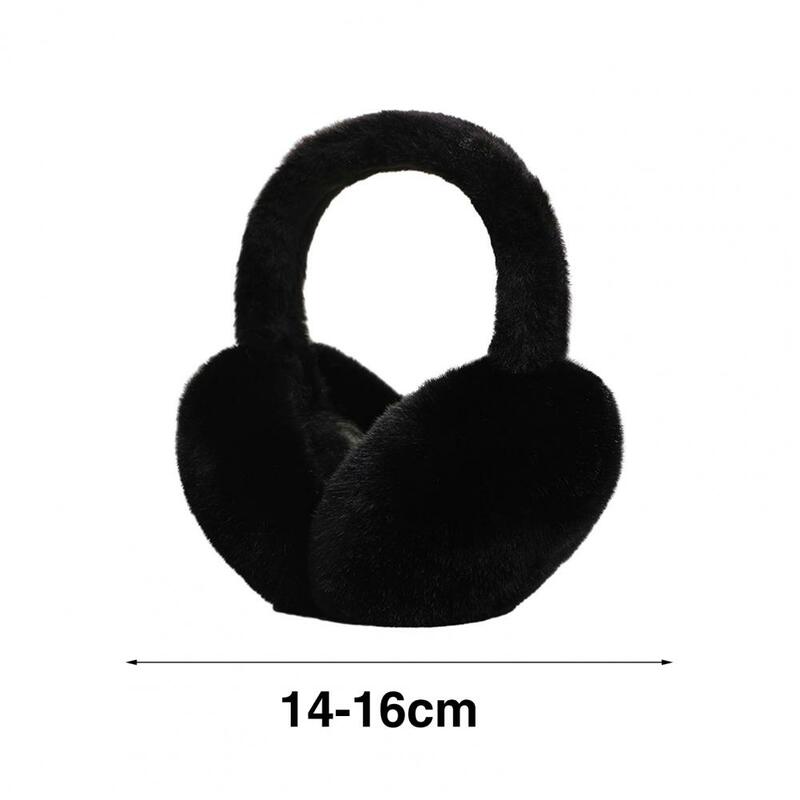Women Winter Earmuffs Thick Plush Cozy Solid Color Earmuffs Anti-slip Foldable Ear Protection Ear Cover Outdoor Ear Warmers