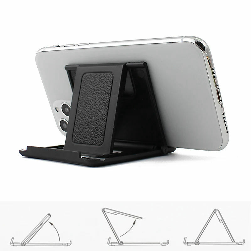 Mobile Phone Desk Holder Foldable Adjustable For iPhone Huawei Xiaomi Portable Fixed Stand For Kitchen Movable Shelf Organizer