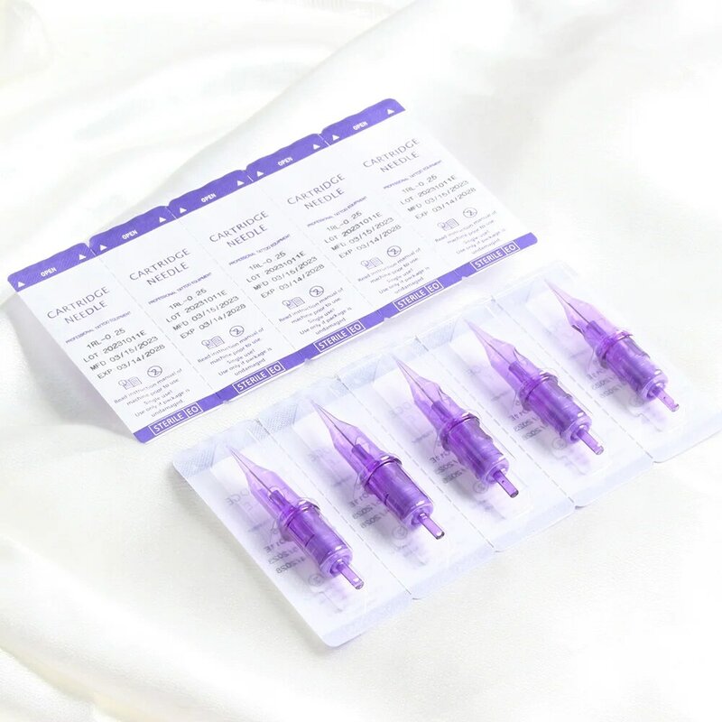 10Pcs/50pcs Disposable Tattoo Cartridge Needles Pro Round Liner Disposable Sterilized Safety Tattoo Needle For Tattoo Machines