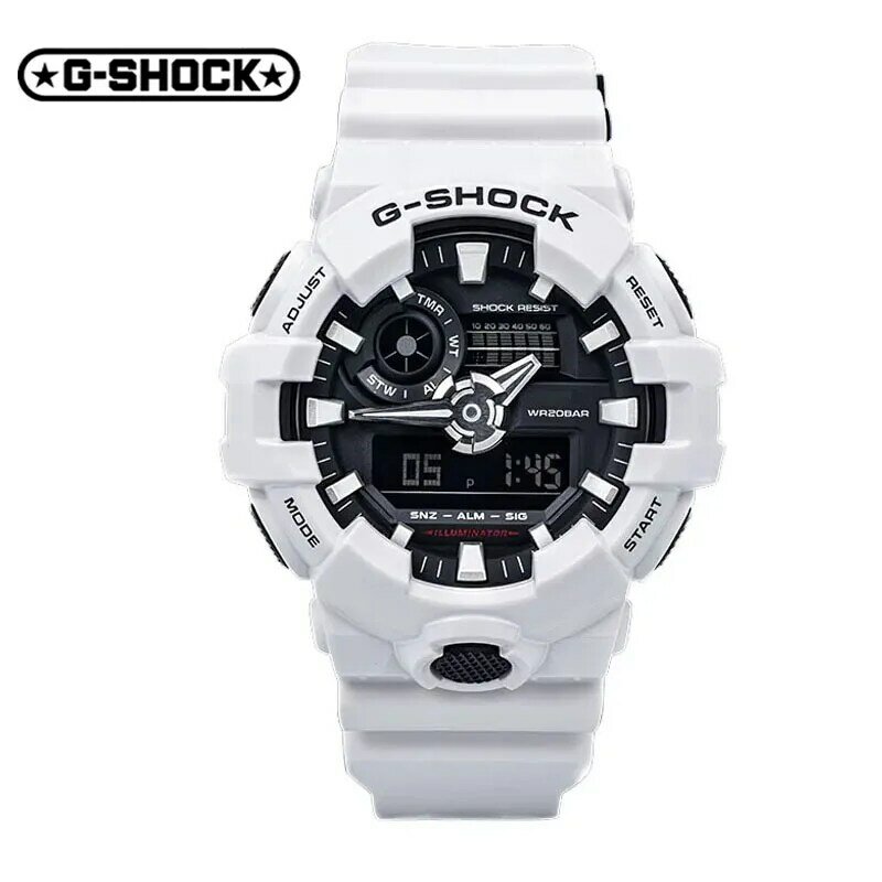 G-SHOCK zegarki dla mężczyzn GA 700 Casual moda kwarcowa wielofunkcyjny, odporny na wstrząsy wyświetlacz LED pasek z żywicy Outdoor Sports męski zegarek