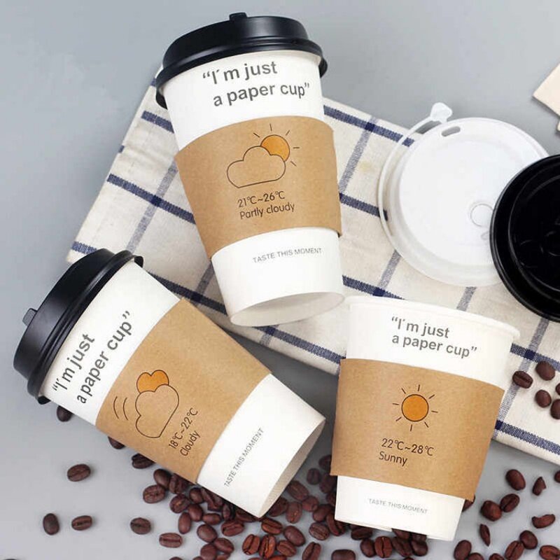 Customized productWholesale Eco-friendly Biodegradable Custom Take Away Paper Coffee Cup Sleeve