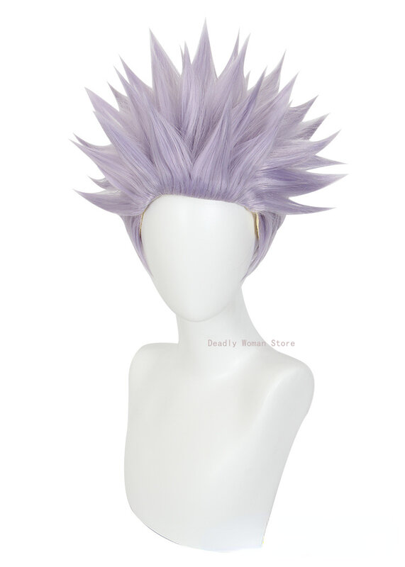 Парик для косплея Сатору из аниме «годзо», высокотемпературные шелковые парики из сетчатой ткани с розой, с шапочкой