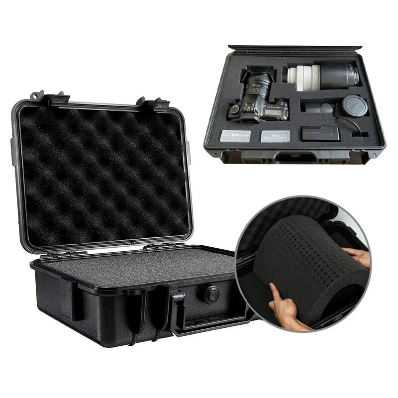 Caja de almacenamiento resistente al agua, organizador de herramientas, equipo de seguridad con esponja, Kit de maleta, 9 tamaños