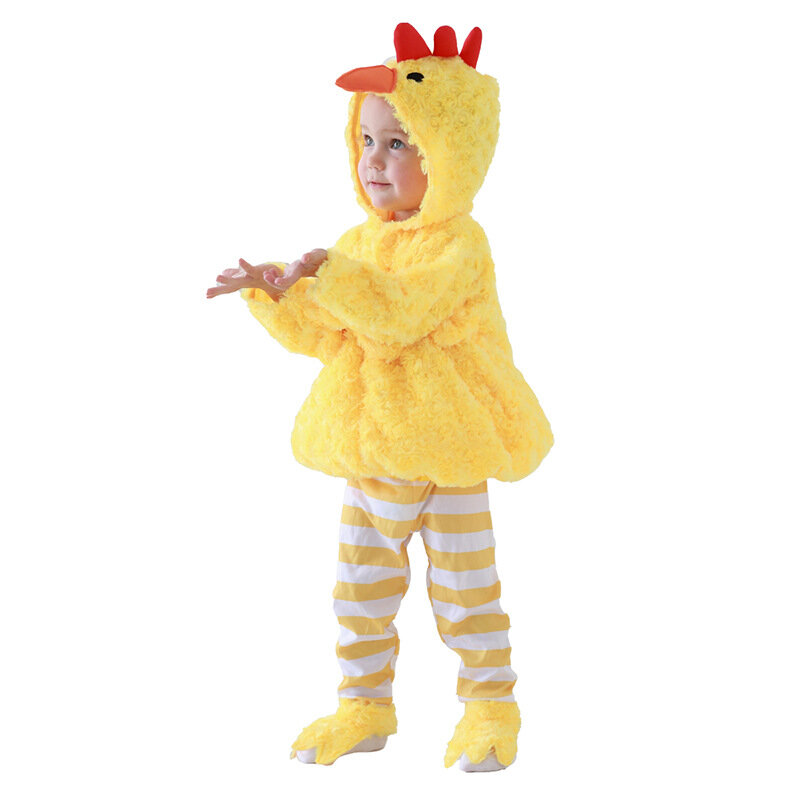 Costume da ragazza Unisex carino giallo pasqua Halloween pulcino per bambino