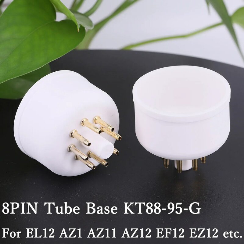 Enchufe de tubo de 2 piezas y 8 pines, Base de válvula de cerámica para 4699 AZ1, AZ11, AZ12, EF12, EL12, amplificador de tubo de Audio HIFI DIY