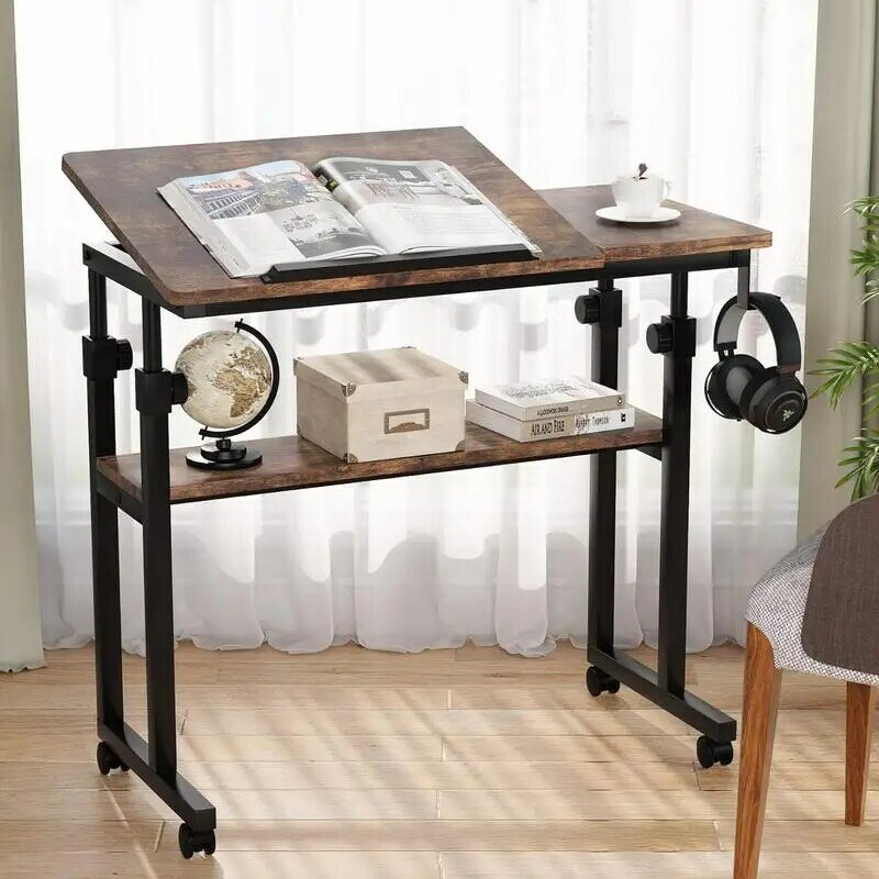 Tribesigns Small Portable Laptop Desk for Sofa Bed, Height Adjustable Standing Table