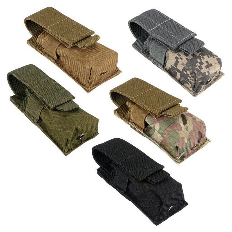 M5 Flashlight Pouch Outdoor Military Fan Flashlight Pouch Small Single Union Toolkit Molle Accessory Bag Single Union EDC Tool P