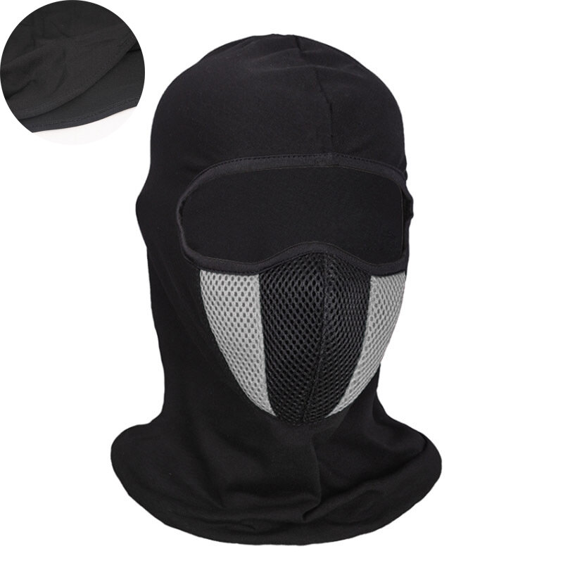 Oddychająca kominiarka motocykl maski na całą twarz Skullies czapka kapelusz Motocross motocykl kask Moto jazda szyi twarz kaptur maska Moto