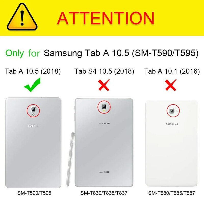 Funda ultradelgada para Samsung Galaxy Tab A A2 10,5 T590, funda con soporte para Samsung Galaxy 10,5, SM-T590, 10,5, 2018, fundas para Tablet