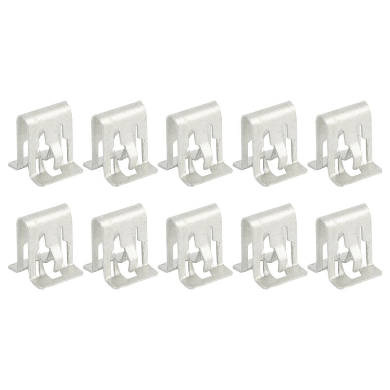 New Retainer Clip Metal Accessories Dash Dashboard Trim Fastener For Car Parts Replacement Silver Vehicle 10pcs/kit