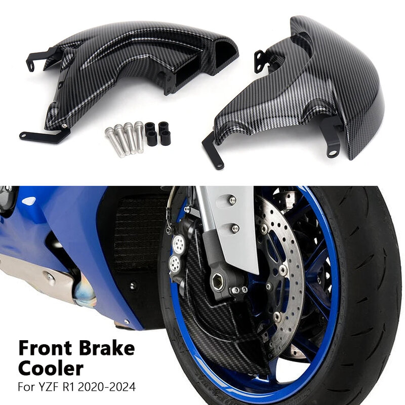 Sistema de freio dianteiro Air Cooling Dutos Kit, Acessórios para Motocicleta YAMAHA YZF-R1 YZF R1 2020 2021 2022 2023 2024, Novo
