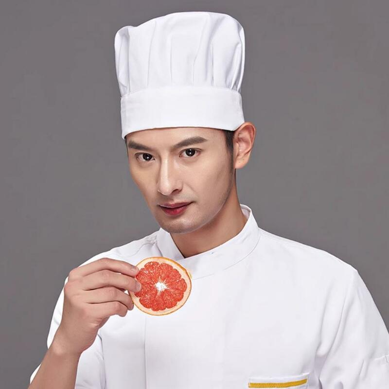 Kitchen Catering Work Chef Hat Men Women Solid Color White Chef Hat Anti Hair Loss Baking Cooking Costume Hat