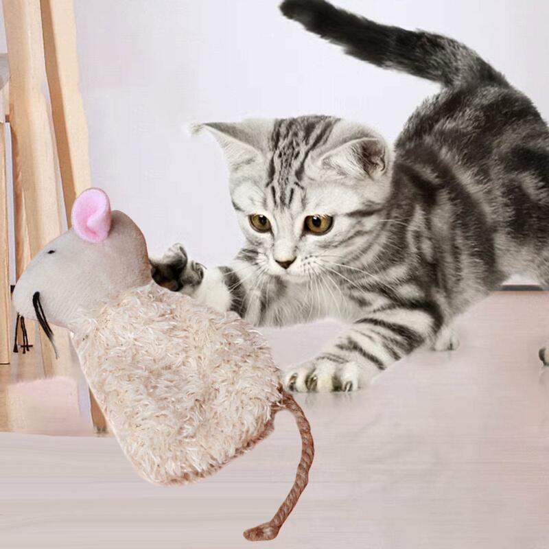 ألعاب القط القطيفة للقطط الداخلية ، لدغة خدش الماوس ، لعبة المضغ ، لعبة لينة للعب الهريرة ، محاكاة الفئران للجرو