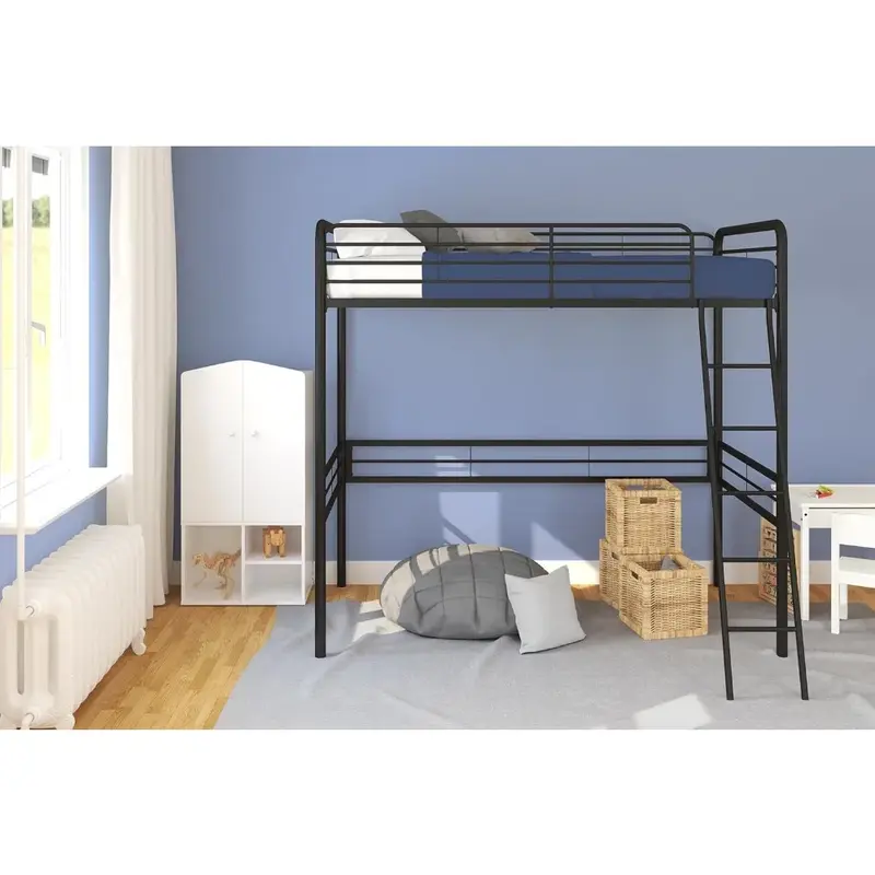 Quadro de cama infantil, Twin Metal Loft camas