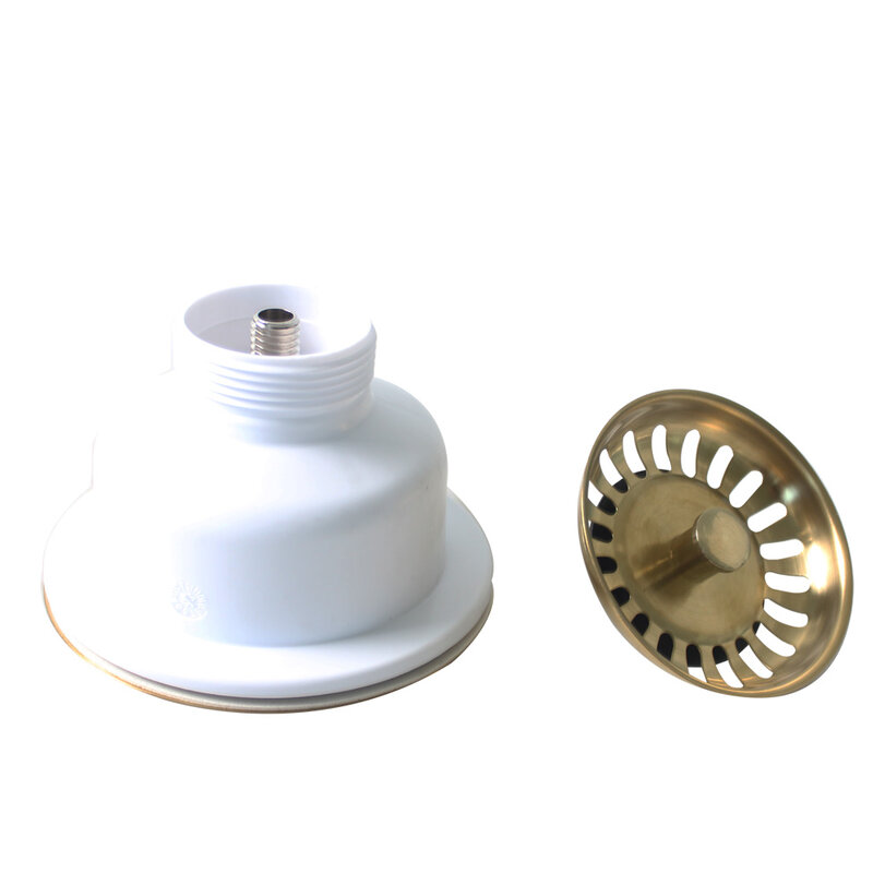 Talea pia escorredor, coador dreno Kit para tigela única, resíduos de cozinha pia, escovado ouro SUS304 filtro, 114mm