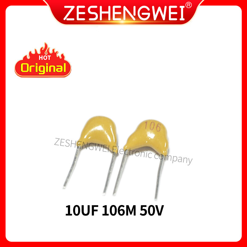 100PCS Monolithic Capacitor 10UF ± 20% The Pin Pitch 5.08 MM 106M/ 50V Non-polar Capacitor