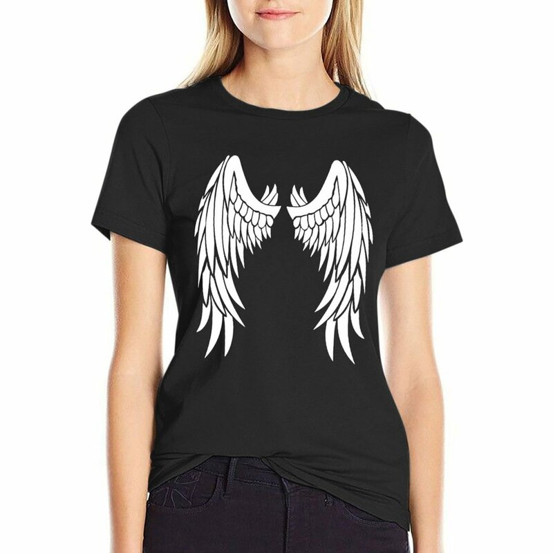 Camiseta de estilo MouskiStyle con alas de Ángel para mujer, tops bonitos de moda coreana, ropa de diseñador de lujo