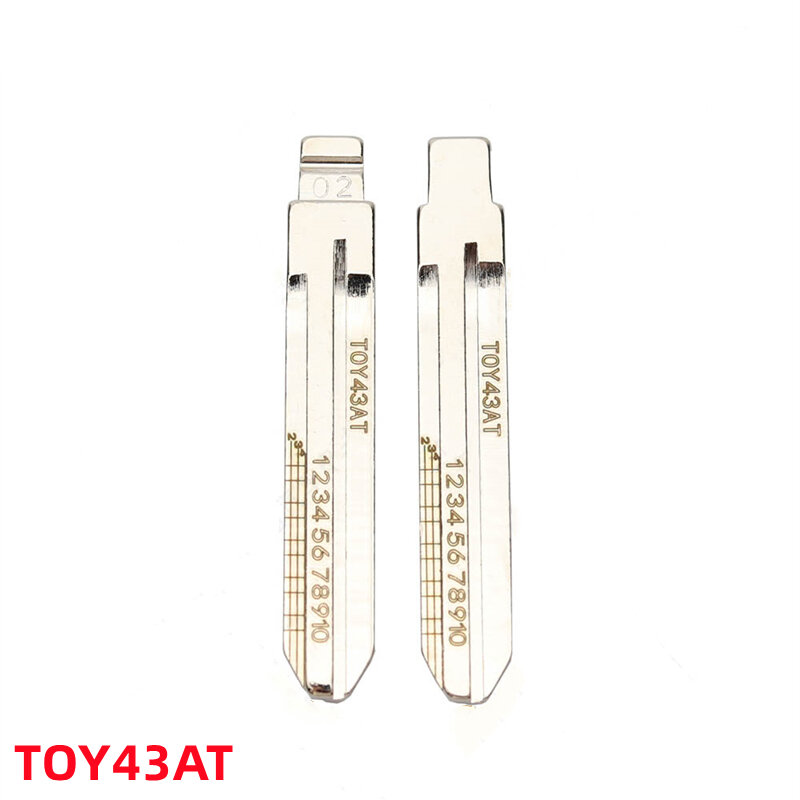 OEM 5Pcs NO.2 TOY43AT Engraved Line Key Blade Scale Shearing Teeth Uncut Key Blade For Toyota Camry Corolla Reiz