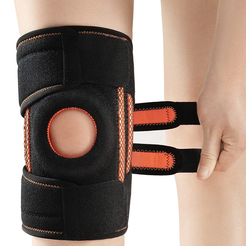 Sports Adjustable Knee Brace Stabilizers Patella Gel Pads for Meniscus Tear Knee Pain ACL MCL Injury Recovery Knee Support Pads