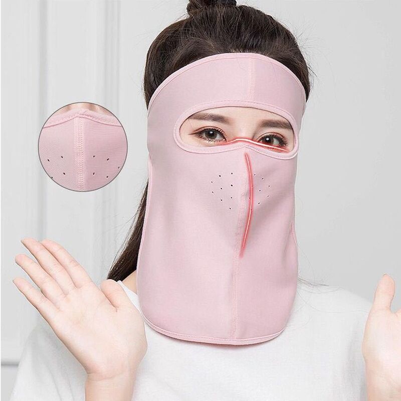 Cover Sunscreen Veil With Neck Flap Face Gini Mask Ice Silk Men Fishing Face Mask Womne Neckline Mask Summer Sunscreen Mask