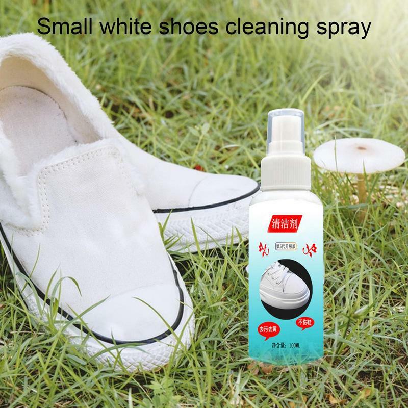Shoe Cleaner For White Sneakers 100ml White Shoes Cleaning Spray Gym Shoe Cleaner Effective Gentle Dirt Remover For Cleaning