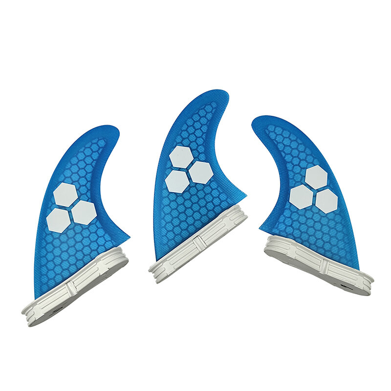 UPSURF-aletas cortas para tabla de surf, accesorio de fibra de vidrio, 3 piezas, núcleo de rendimiento, tamaño G5 FCS 2