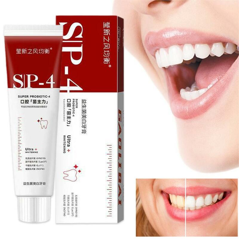 100/120g dentifricio probiotico per la carie SP4 sbiancante per l'alito per la pulizia dei denti pasta per la riparazione dei denti cura della placca orale Fresh Rem Y3Y0