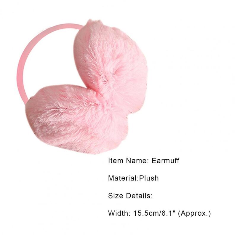 Monocromático Plush Knit Earmuff para meninas, macio e quente, Knitted Ear Warmer, Fur Headband Atrás do Tricô, Acessório ao ar livre, Presente para menina