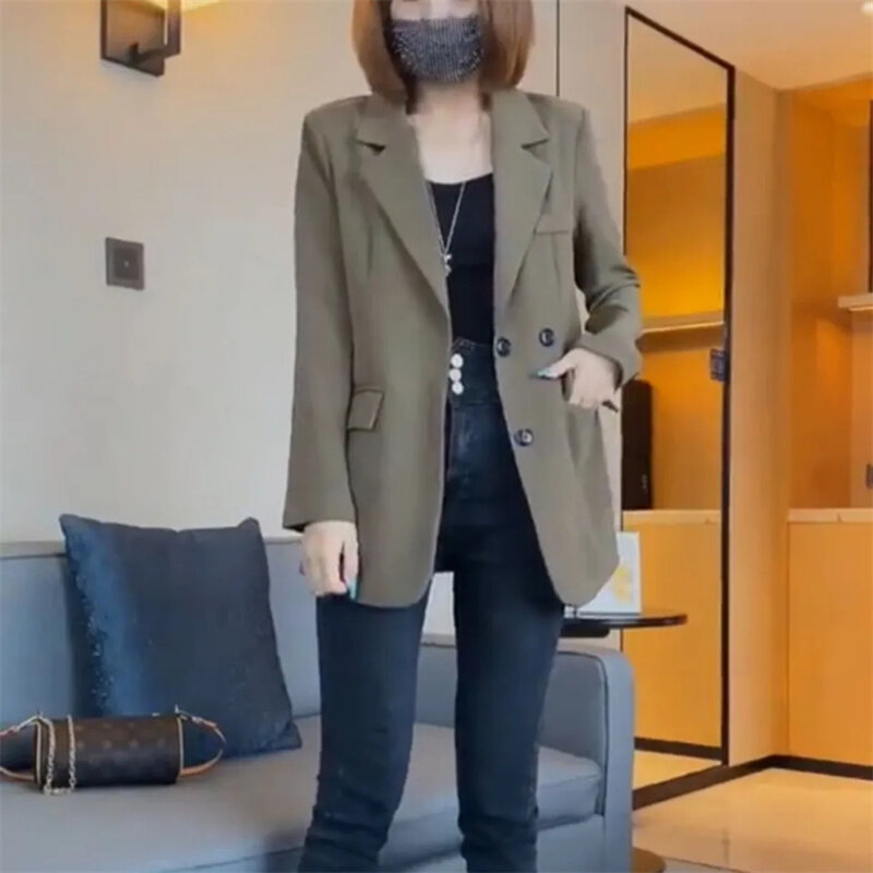 Anzug Jacke Weibliche 2023 Neue Koreanische Version der Britischen Stil Lose Anzug Mit Casual Internet Promi Burst frauen top X817