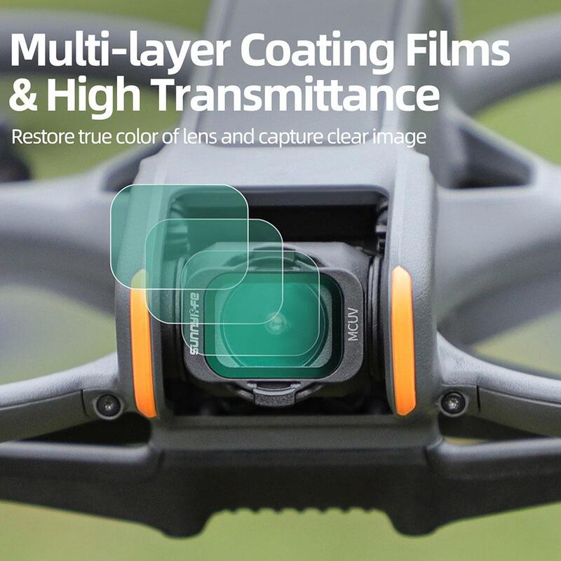 Filter lensa untuk DJI Avata 2 UV MCUV ND8 ND16 ND32 ND64 ND128 HD aksesori fotografi profesional Drone