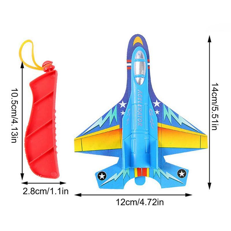 Airplanes For Boys Age 4-7 Catapult Glider Airplane Flying Aircraft Toys With Launch Handle Birthday Gifts For Boys Girls