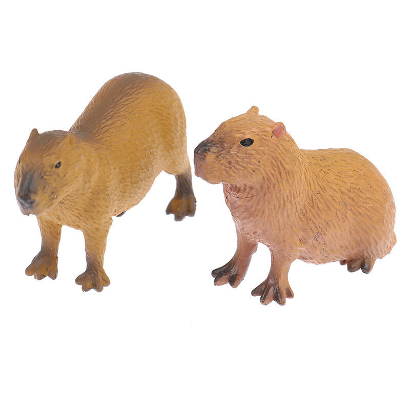Model hewan liar MIni tiruan baru Action Figure Capybara koleksi mainan anak hadiah Model binatang simulasi