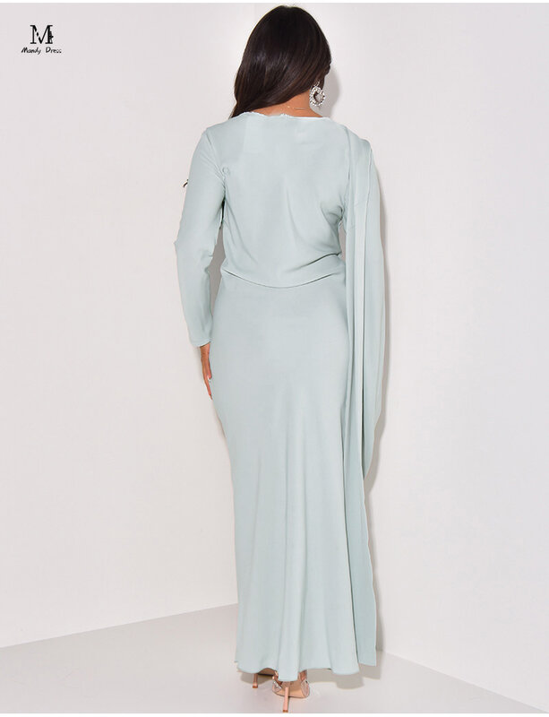 Elegancka damska sukienka Maxi z długim rękawem luźna suknia w jednolitym kolorze wiosenna modne ciuchy damska na co dzień sukienki Vintage 2024