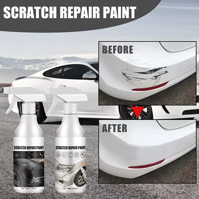 Spray de peinture de réparation de rayures de voiture, dissolvant transparent de rayures d'automobile, auto-peinture, spray de vitrage, accessoires automobiles