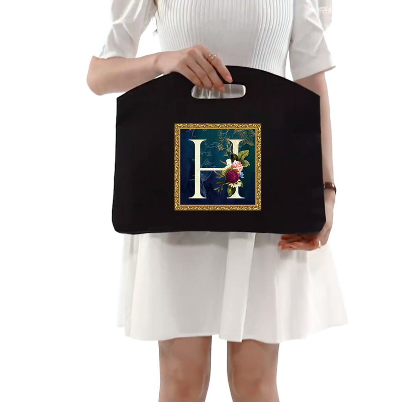 Многофункциональный модный вместительный официальный деловой портфель с цветочным принтом