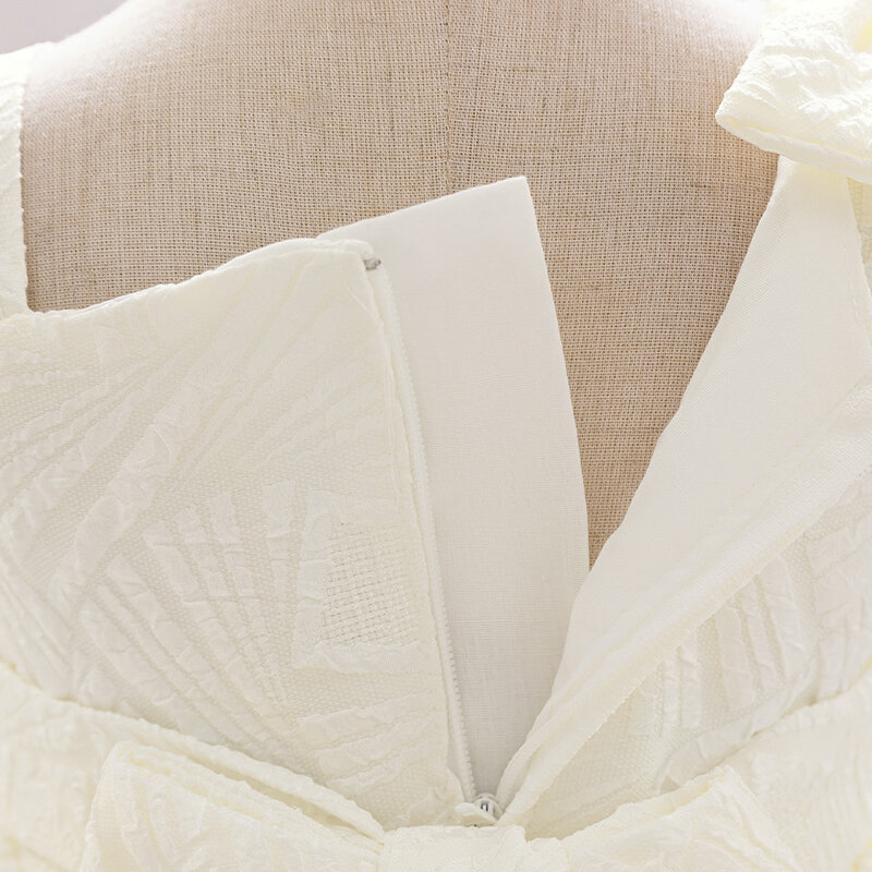 Robe de Bal avec Nministériels d Blanc pour Bébé Fille, Vêtement de Photographie pour Nouveau-Né, ixd'Anniversaire, Été