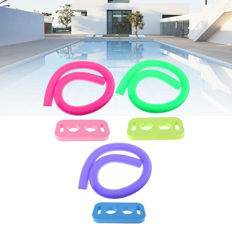 Fideos flotantes para piscina con conector, 2,6x59 pulgadas, flexibles para piscina