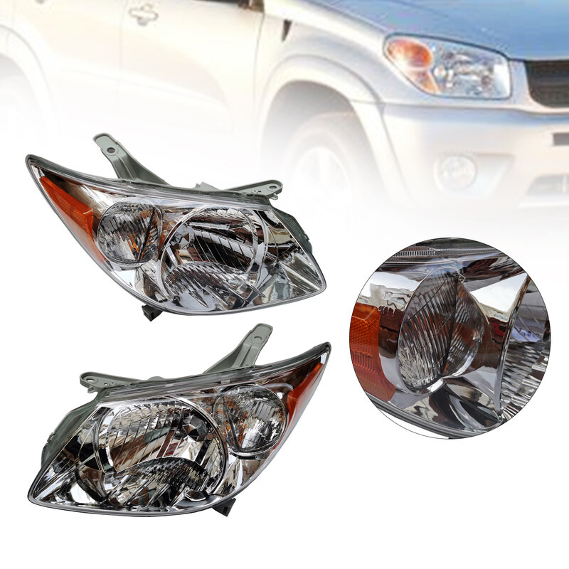 Headlight Set For 2005-2008 Pontiac Vibe Wagon Left and Right With Bulb 2Pc