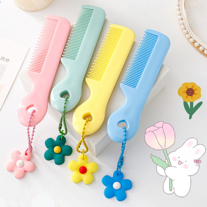 Cartoon Mini Portable Untangling Bangs Round Tooth Hairbrush 2023 New Children Small Anti-screw Hair Brush Comb for Girls Things