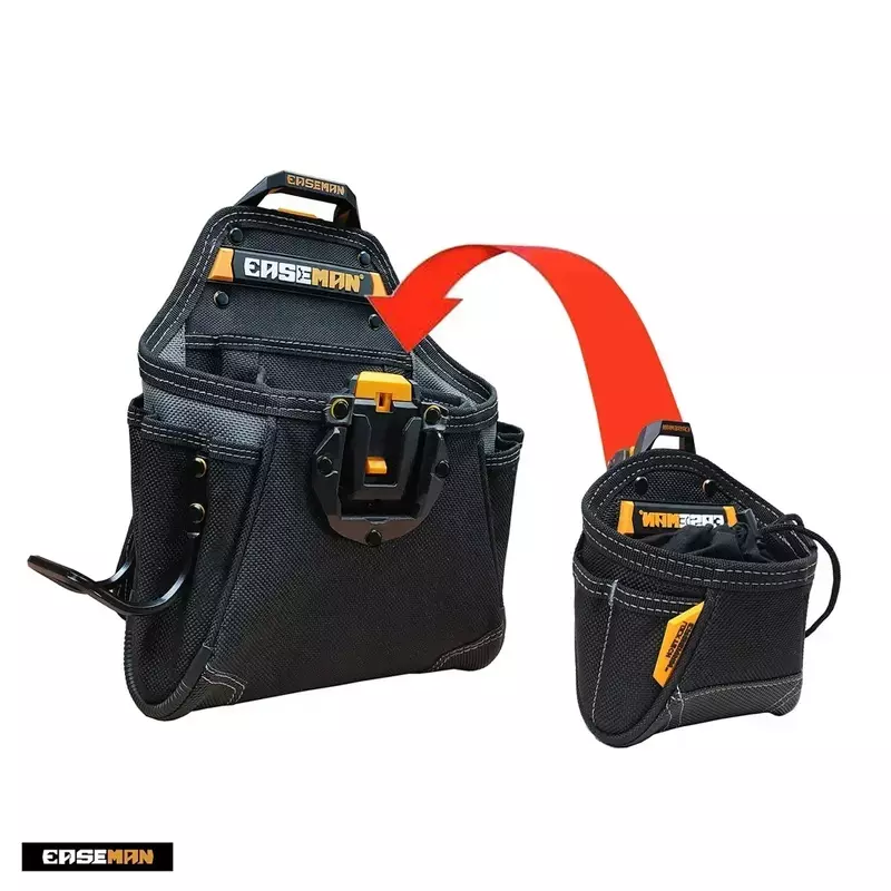حقيبة حزام أدوات عالية الجودة للخدمة الشاقة مع خطاف سريع ، حقيبة محمولة للكهربائي والنجارين وهدايا للرجال ، جديدة ،