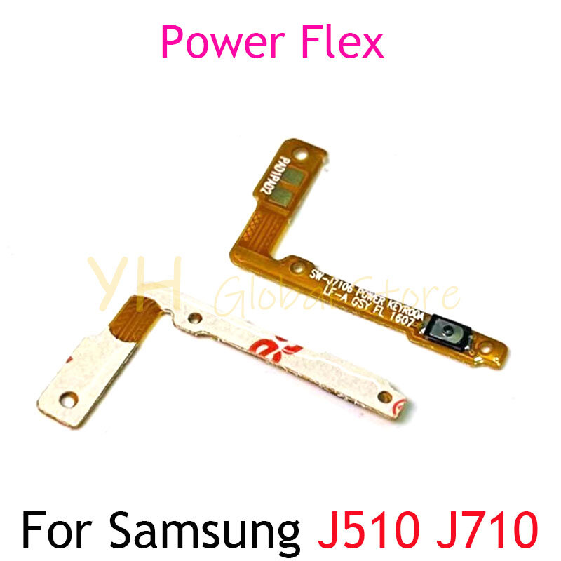 Piezas de reparación de Cable flexible para Samsung Galaxy J510, J710, J5, J7, 2016, interruptor de encendido y apagado, botón lateral de volumen
