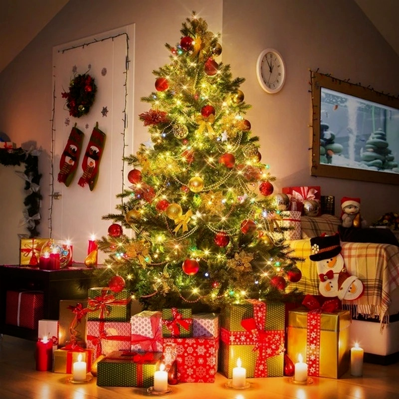 Copper Wire LED String Lights, Iluminação de Natal, Guirlanda de fadas para árvore de Natal, Decoração de casamento, 1m, 2m, 3m, 5m, 10m