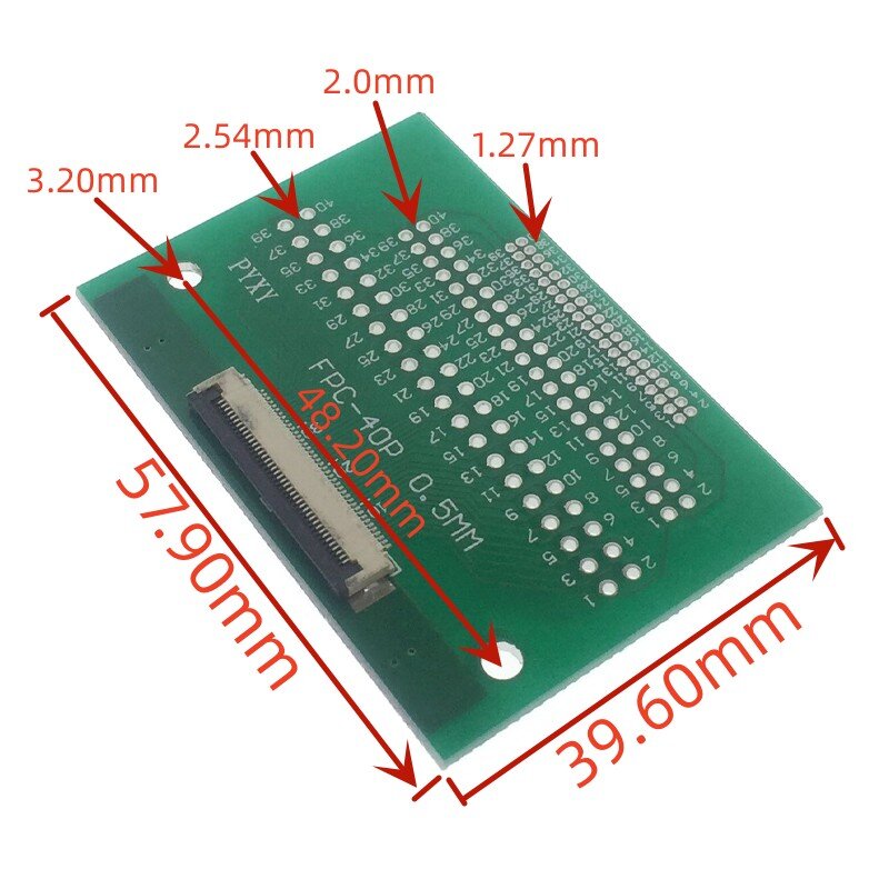 1Pcs FPC/FFC Transfer Plate 40P Double Panel Soldered Connector 0.5MM/1.0MM Conversion 2.54MM/2.0MM/1.27MM Spacing
